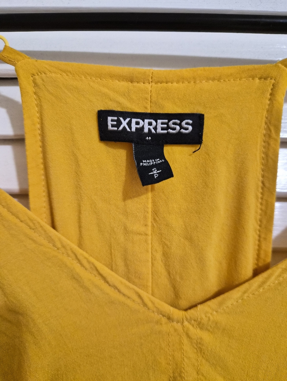 Express Mustard Yellow Spaghetti-Strap Swing Cami - Picture 2 of 4